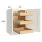 RTA Linen Shaker 21" Full Height Door Base Cabinet with 3 Rollout Trays and 1 Decorative End Panel