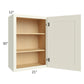RTA Linen Shaker 21" x 30" Wall Cabinet with 2 Decorative End Panels
