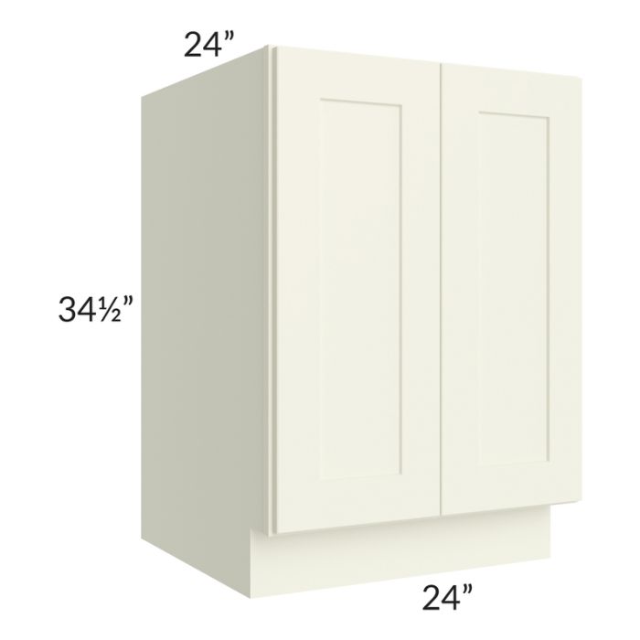 RTA Linen Shaker 24" Full Height Door Base Cabinet with 2 Decorative End Panels
