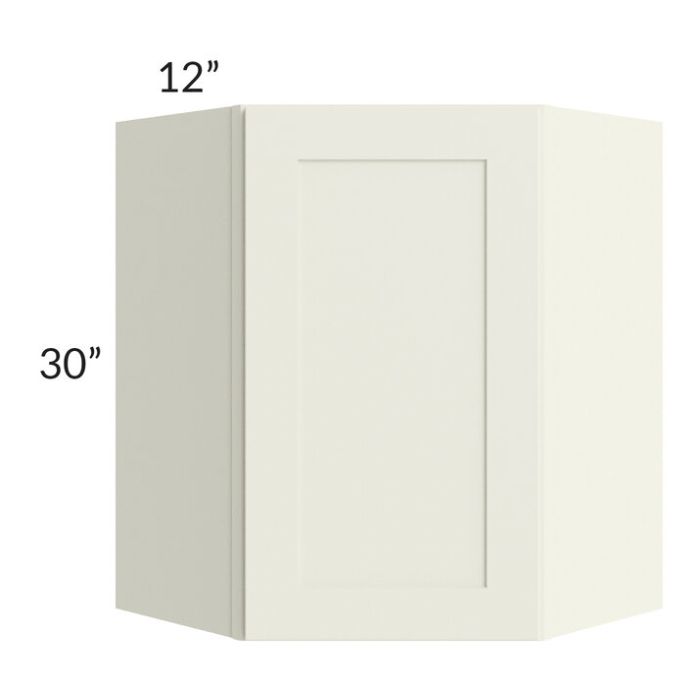RTA Linen Shaker 24" x 30" Wall Diagonal Corner Cabinet with 1 Decorative End Panel