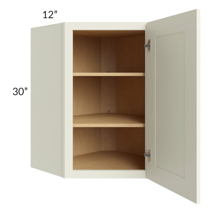 RTA Linen Shaker 24" x 30" Wall Diagonal Corner Cabinet with 2 Decorative End Panels