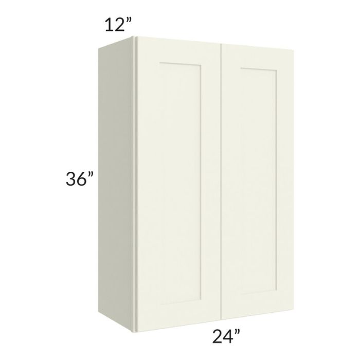 RTA Linen Shaker 24" x 36" Wall Cabinet with 1 Decorative End Panel