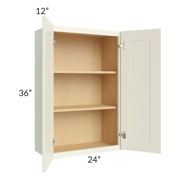 RTA Linen Shaker 24" x 36" Wall Cabinet with 1 Decorative End Panel