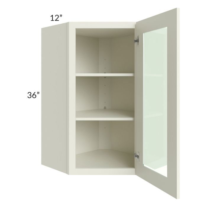 RTA Linen Shaker 24" x 36" Wall Diagonal Corner Cabinet (Prepped for Glass Doors)