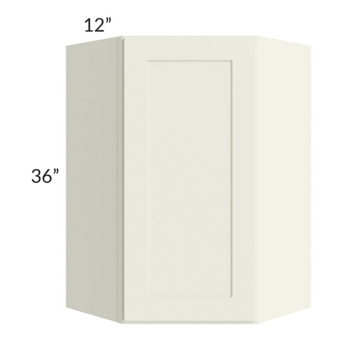 RTA Linen Shaker 24" x 36" Wall Diagonal Corner Cabinet with 2 Decorative End Panels