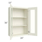 RTA Linen Shaker 24" x 36" Wall Glass Door Cabinet (Prepped for Glass Doors)