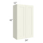 RTA Linen Shaker 24" x 42" Wall Cabinet with 1 Decorative End Panel