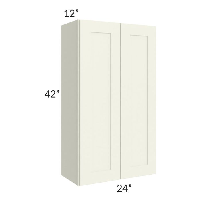 RTA Linen Shaker 24" x 42" Wall Cabinet with 1 Decorative End Panel