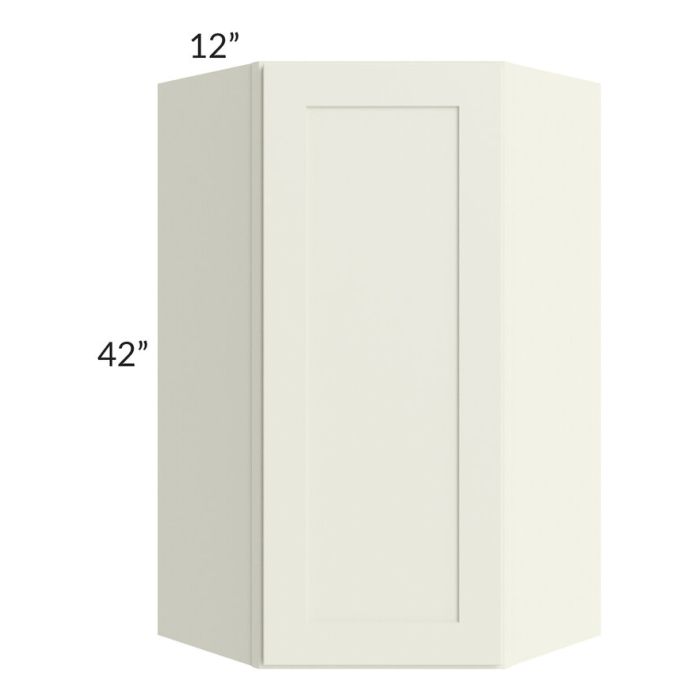 RTA Linen Shaker 24" x 42" Wall Diagonal Corner Cabinet with 1 Decorative End Panel