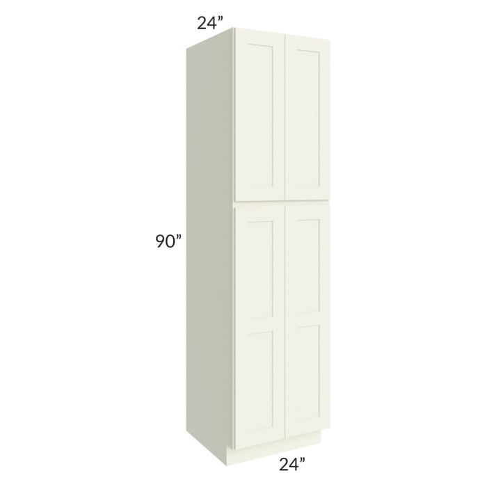 RTA Linen Shaker 24" x 90" x 24" Wall Pantry Cabinet with 1 Roll Out Tray