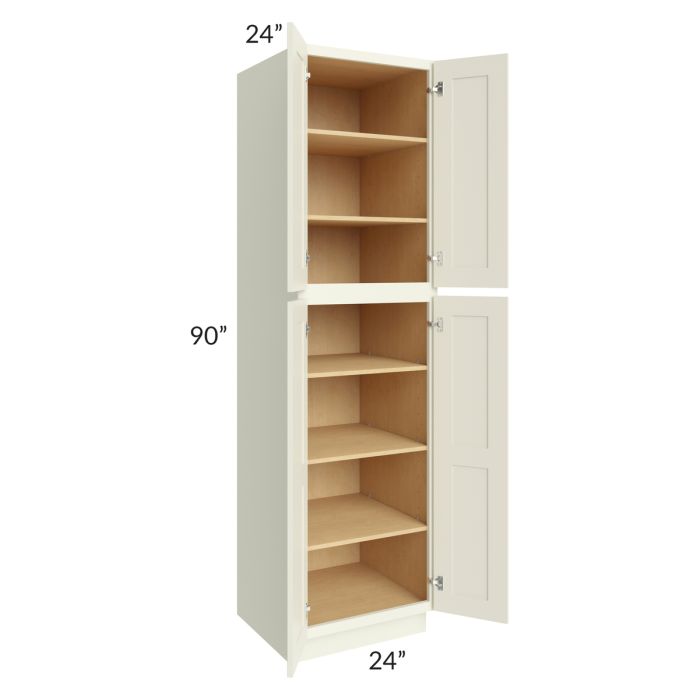 RTA Linen Shaker 24" x 90" x 24" Wall Pantry Cabinet with 1 Roll Out Tray