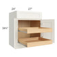 RTA Linen Shaker 27" Base Cabinet with 2 Rollout Trays