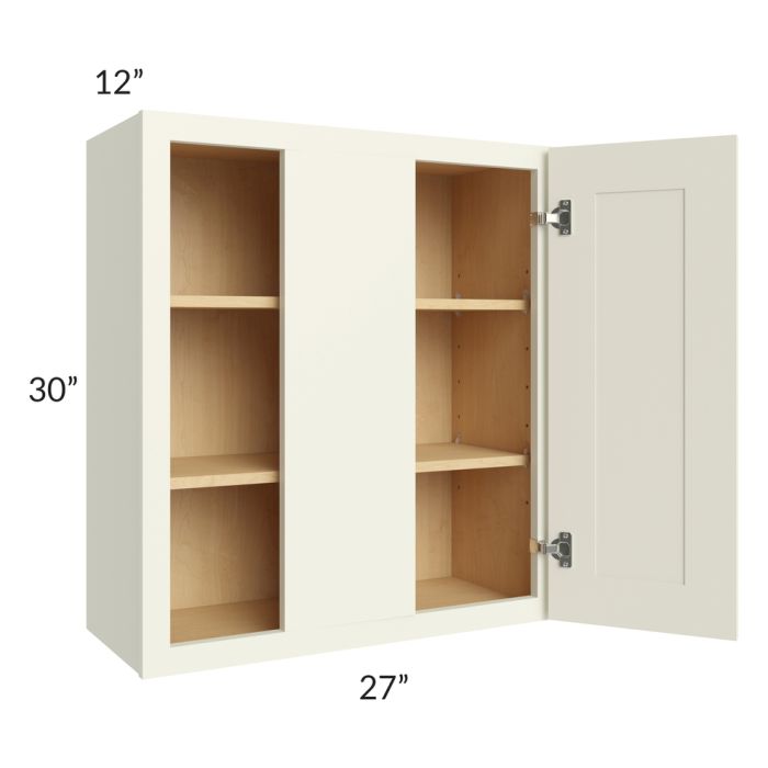 RTA Linen Shaker 27" x 30" Wall Blind Cabinet with 1 Decorative End Panel