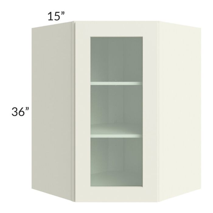 RTA Linen Shaker 27" x 36" Wall Diagonal Corner Cabinet (Prepped for Glass Doors)Linen Shaker 27x36 Wall Diagonal Corner Cabinet (Prepped for Glass Doors)