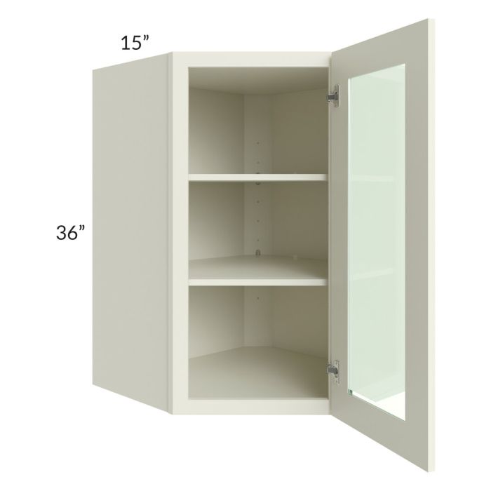 RTA Linen Shaker 27" x 36" Wall Diagonal Corner Cabinet (Prepped for Glass Doors)Linen Shaker 27x36 Wall Diagonal Corner Cabinet (Prepped for Glass Doors)
