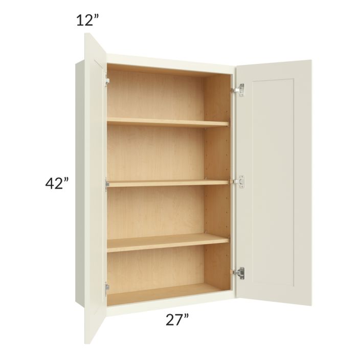 RTA Linen Shaker 27" x 42" Wall Cabinet with 2 Decorative End Panels