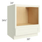 RTA Linen Shaker 30" Microwave Base Cabinet with 1 Decorative End Panel