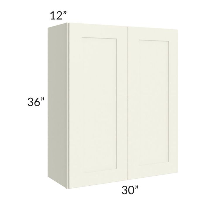 RTA Linen Shaker 30" x 36" Wall Cabinet with 1 Decorative End Panel