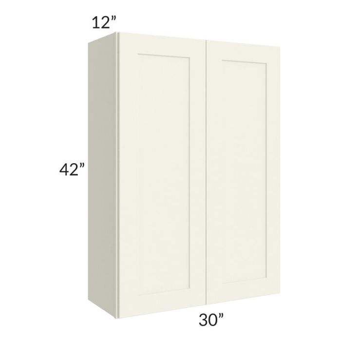 RTA Linen Shaker 30" x 42" Wall Cabinet with 1 Decorative End Panel