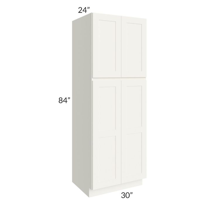 RTA Linen Shaker 30" x 84" x 24" Wall Pantry Cabinet with 1 Roll Out Tray