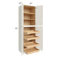 RTA Linen Shaker 30" x 96" x 24" Wall Pantry Cabinet with 4 Rollout Trays