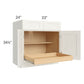 RTA Linen Shaker 33" Base Cabinet with 1 Rollout Tray