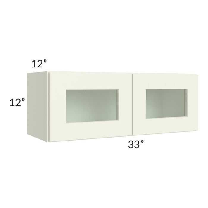 RTA Linen Shaker 33" x 12" Decorative Wall Cabinet with 1 Decorative End Panel