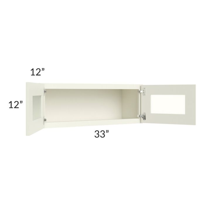 RTA Linen Shaker 33" x 12" Decorative Wall Cabinet with 1 Decorative End Panel