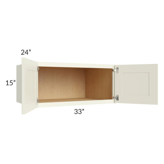 RTA Linen Shaker 33" x 15" x 24" Wall Cabinet