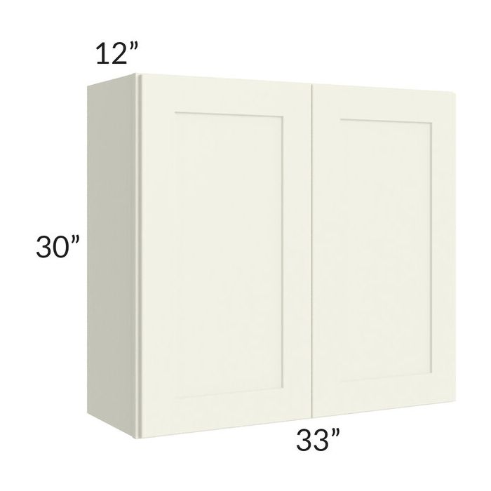 RTA Linen Shaker 33" x 30" Wall Cabinet with 2 Decorative End Panels