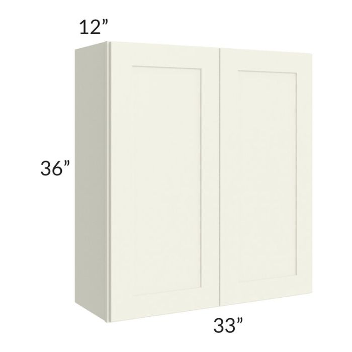 RTA Linen Shaker 33" x 36" Wall Cabinet with 2 Decorative End Panels