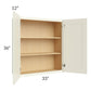 RTA Linen Shaker 33" x 36" Wall Cabinet with 2 Decorative End Panels