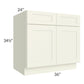 RTA Linen Shaker 36" Base Cabinet with 1 Roll Out Tray