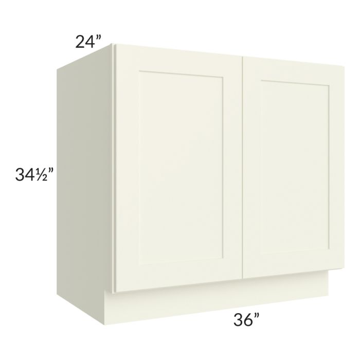 RTA Linen Shaker 36" Full Height Door Base Cabinet with 2 Roll Out Trays