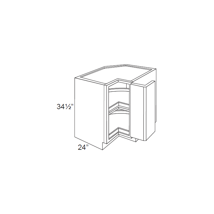 RTA Linen Shaker 36" Lazy Susan Base Cabinet