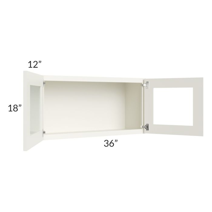 RTA Linen Shaker 36" x 18" Decorative Wall Cabinet with 2 Decorative End Panels