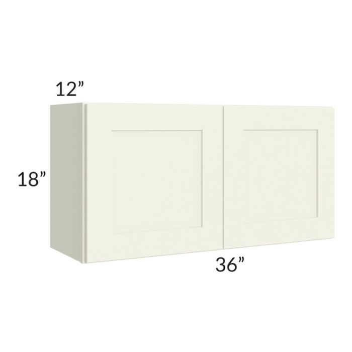 RTA Linen Shaker 36" x 18" Wall Cabinet with 1 Decorative End Panel