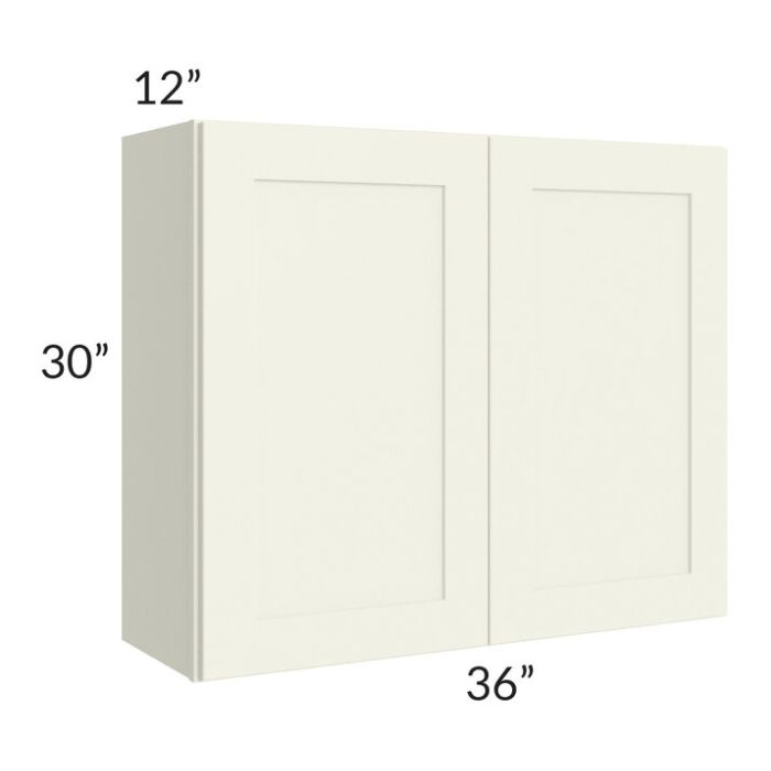 RTA Linen Shaker 36" x 30" Wall Cabinet with 1 Decorative End Panel