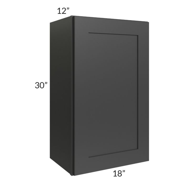 RTA Madison Black Shaker 18" x 30" Wall Cabinet