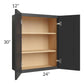 RTA Madison Black Shaker 24" x 30" Wall Cabinet