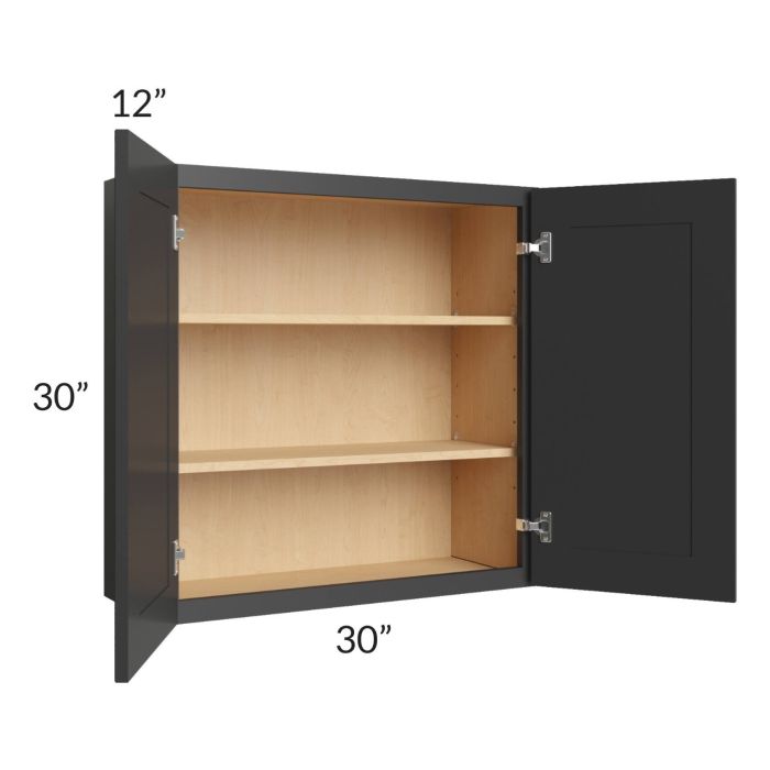 RTA Madison Black Shaker 30" x 30" Wall Cabinet