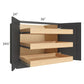 RTA Madison Black Shaker 36" Full Height Base Cabinet with 3 Rollout Trays