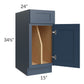 RTA Madison Navy Shaker 15" Tray Divider Base Cabinet