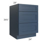 RTA Madison Navy Shaker 24" 3-Drawer Base Cabinet