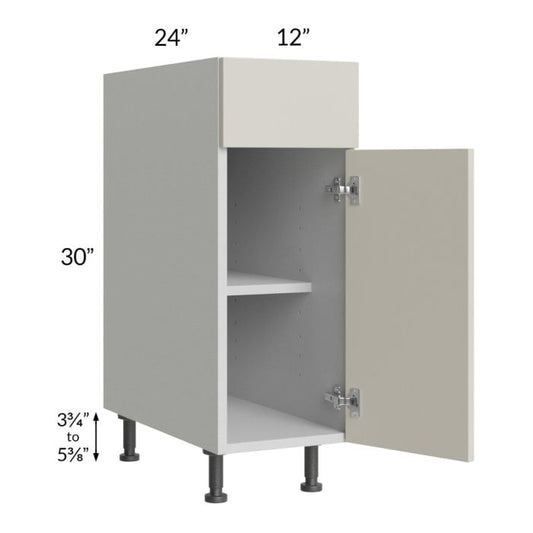 RTA Milan Beige Matte 12" Base Cabinet-Left Hinged