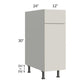 RTA Milan Beige Matte 12" Base Cabinet-Right Hinged