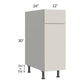 RTA Milan Beige Matte 12" Base Cabinet-Right Hinged with 1 Finished Side