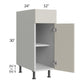 RTA Milan Beige Matte 12" Base Cabinet-Right Hinged
