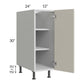RTA Milan Beige Matte 12" Full Height Door Base Cabinet-Left Hinged with 2 Finished Sides