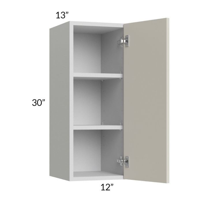 RTA Milan Beige Matte 12" x 30" Wall Cabinet-Right Hinged
